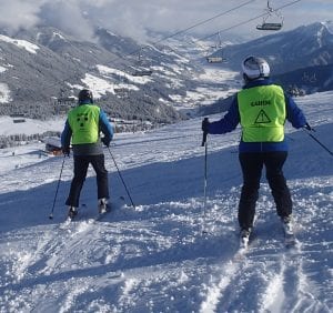 Draadloos communicatiesysteem voor blind skiën AXIWI NVSV